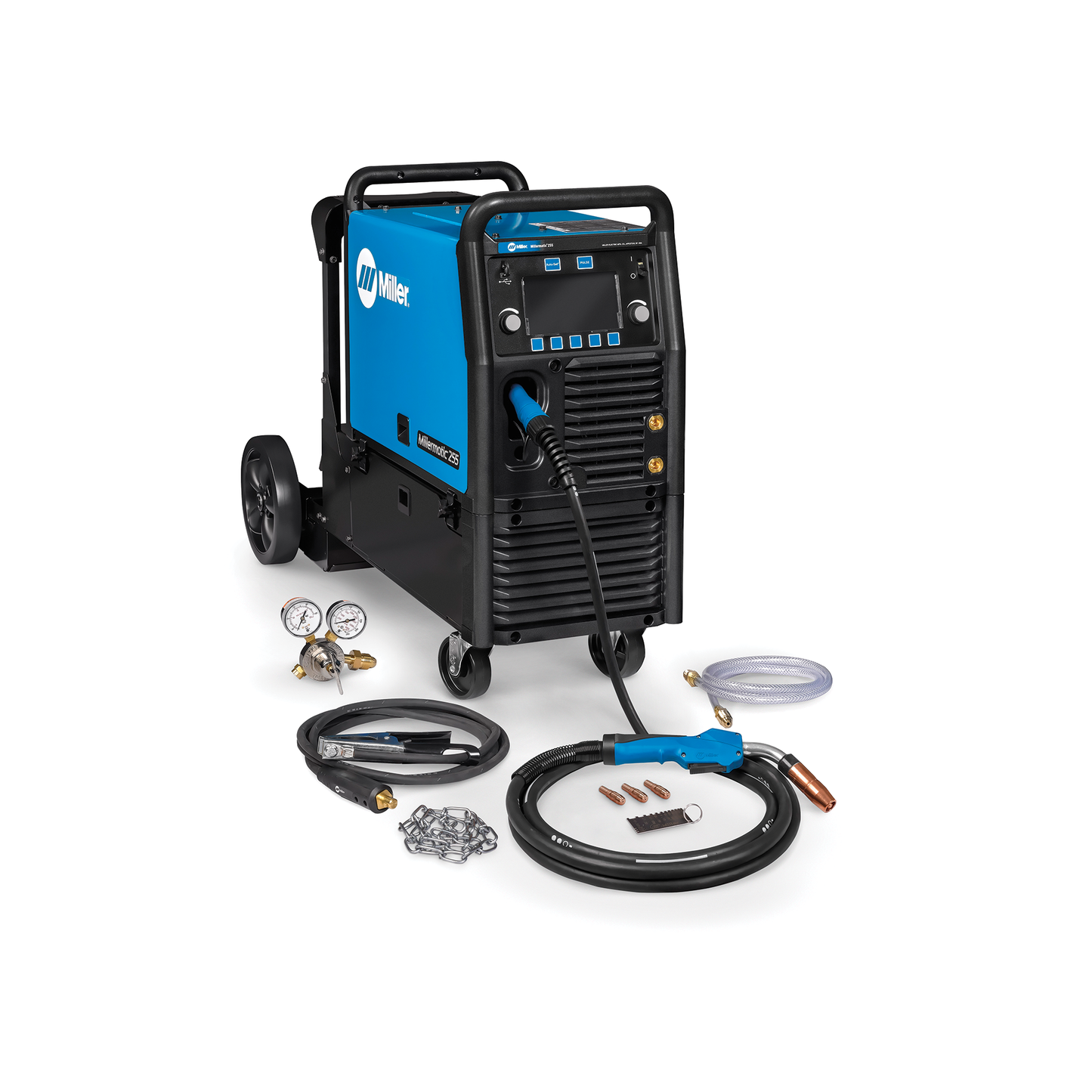 Millermatic® 255 MIG/Pulsed MIG Welder w/ EZ-Latch™ Running Gear- 208/240V