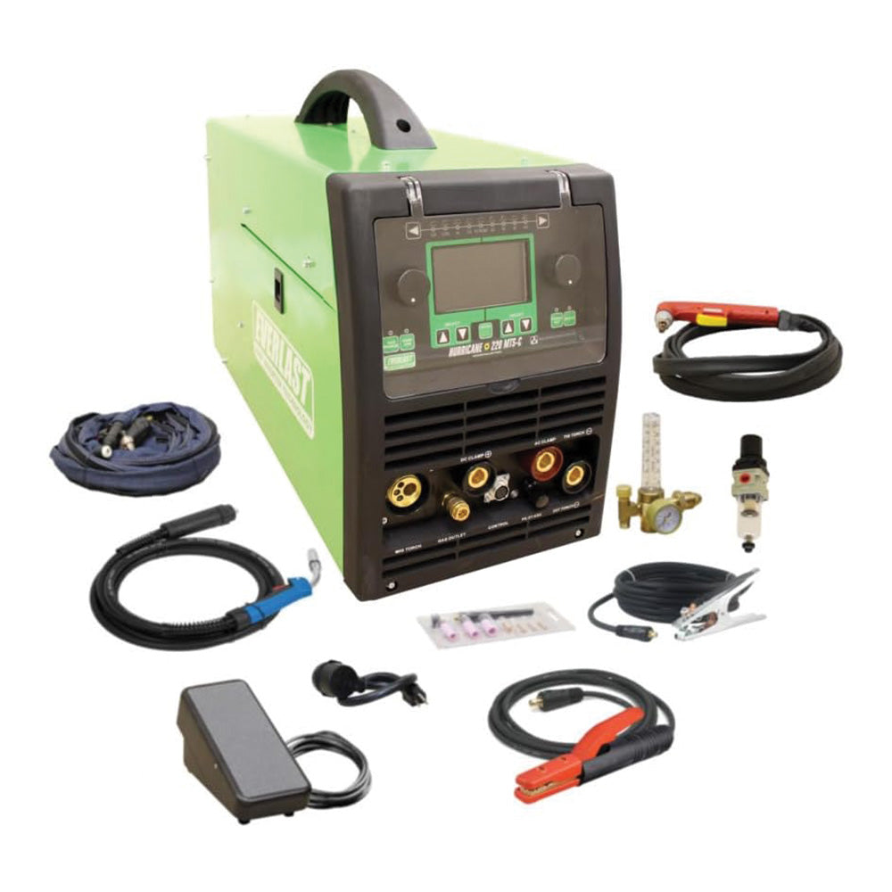 Hurricane MTS 220-C Welder AC/DC TIG with PULSE/MIG/Stick with PLASMA 225 Amp Dual Voltage 110v/220v