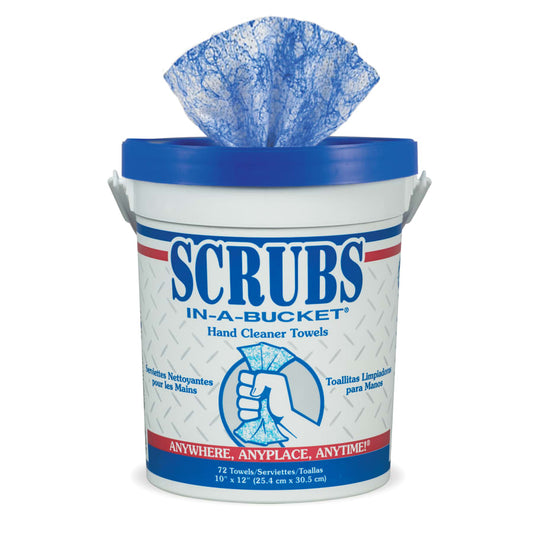 SCRUBS Hand Cleaner Towels, Wet Wipe Bucket