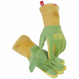 Revolution Welding Gloves, American Deerskin Leather, , Green/Gold