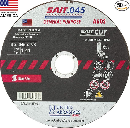 Cutting Wheel - General Purpose - 6x.045x7/8 - Type 1|41 - A60S